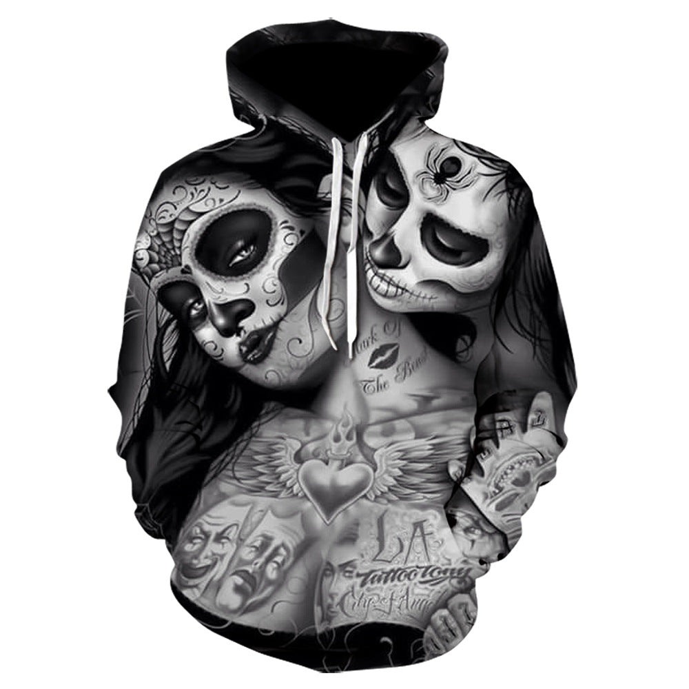 Gothic Retro Beauty Mask Skull Sweatshirt