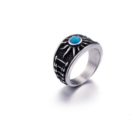 A Gothic Turquoise Ring with a turquoise stone from Maramalive™.