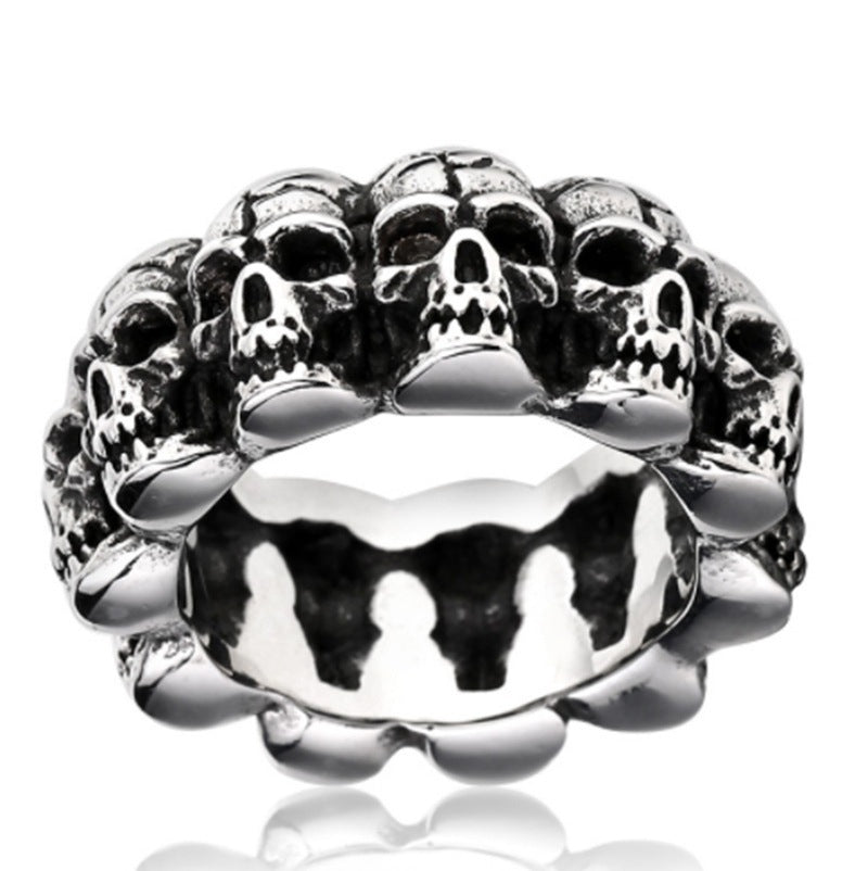 A Vintage Skull Ring by Maramalive™ on a black background.