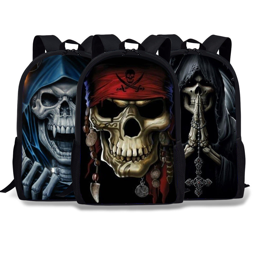 Three Skull Rock Shoulder Bags with skulls on them from Maramalive™.