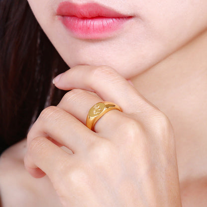 Printed Copper And Gold Plated Ring