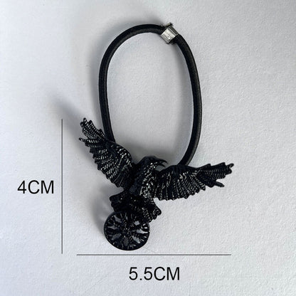 Unique Viking Black Oversized Crow Hair Clip Accessories
