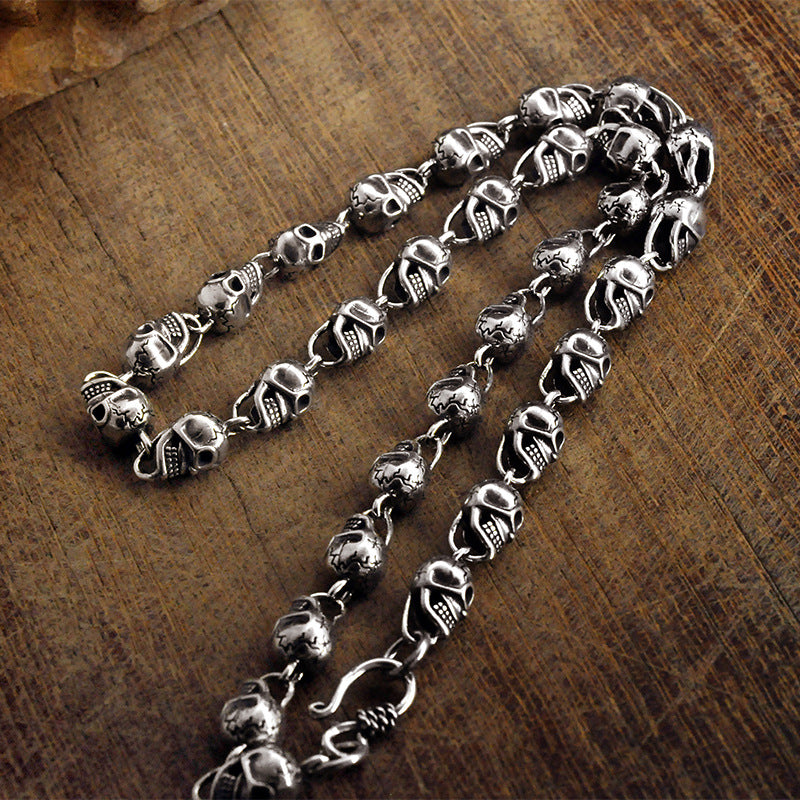 Gothic Skull Silver-plated Necklace | Hip-Hop Retro Jewelry