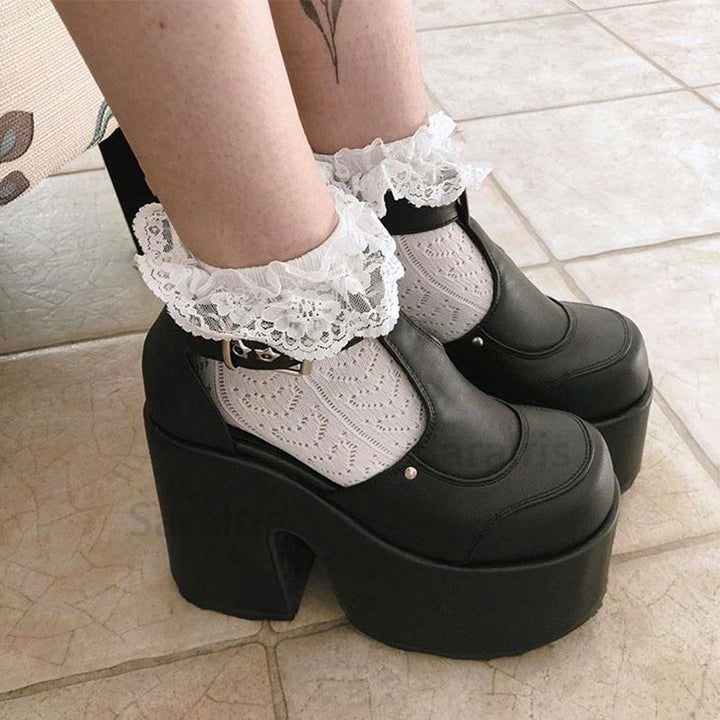 Gothic style platform women's boots