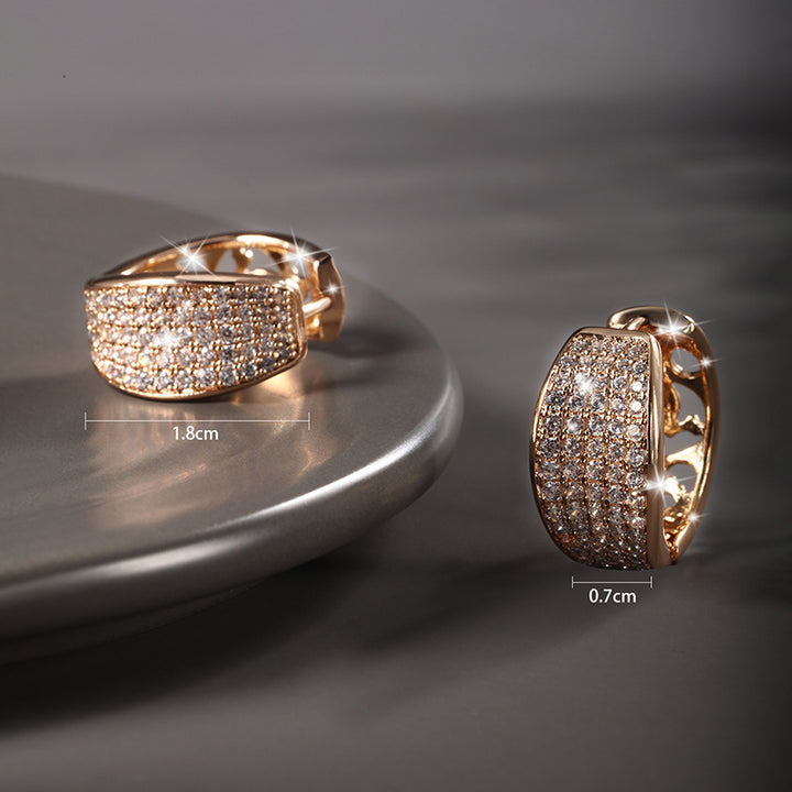 A pair of Women's Fashion Exaggerated Temperamental Earrings by Maramalive™ with diamonds.