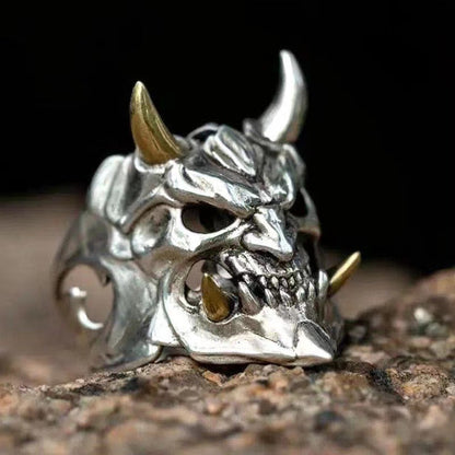 Punk Spine Skull Men's Ring