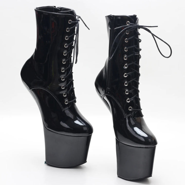 8-Inch High Heelless Pole Dance Platform Boots - Sizzling Exotic Design - Sizes 36-46 In Stock - Planet-friendly - Fast Shipping