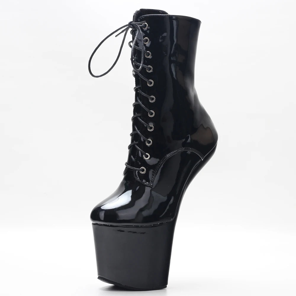 8-Inch High Heelless Pole Dance Platform Boots - Sizzling Exotic Design - Sizes 36-46 In Stock - Planet-friendly - Fast Shipping