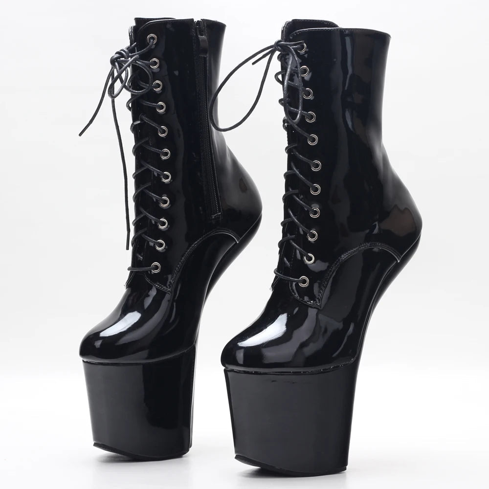 8-Inch High Heelless Pole Dance Platform Boots - Sizzling Exotic Design - Sizes 36-46 In Stock - Planet-friendly - Fast Shipping