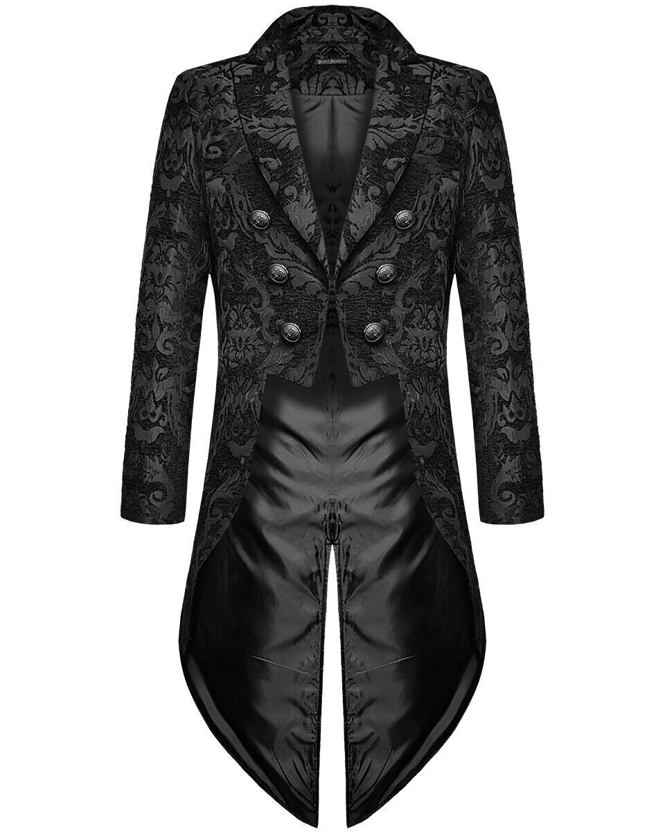 A men's gothic Maramalive™ Alchemist's Dream: A Vision in Velvet and Lace jacket with a paisley pattern.