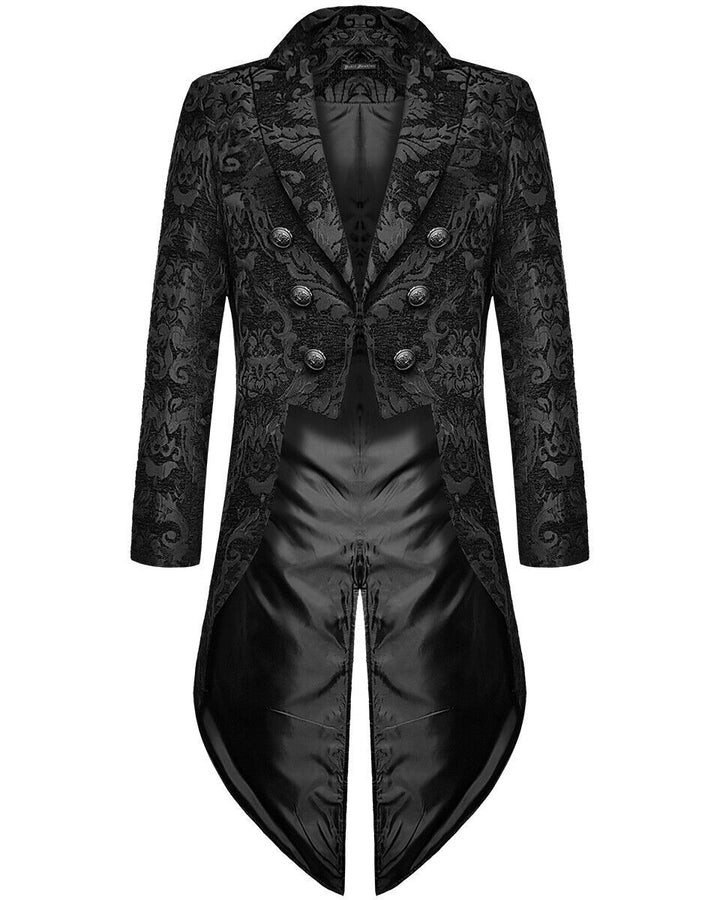 A men's gothic Maramalive™ Alchemist's Dream: A Vision in Velvet and Lace jacket with a paisley pattern.