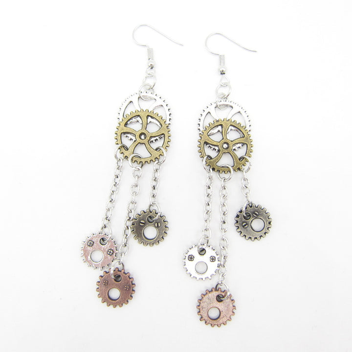 Maramalive™ Jewelry Vintage Gear Earrings with gears and gears.