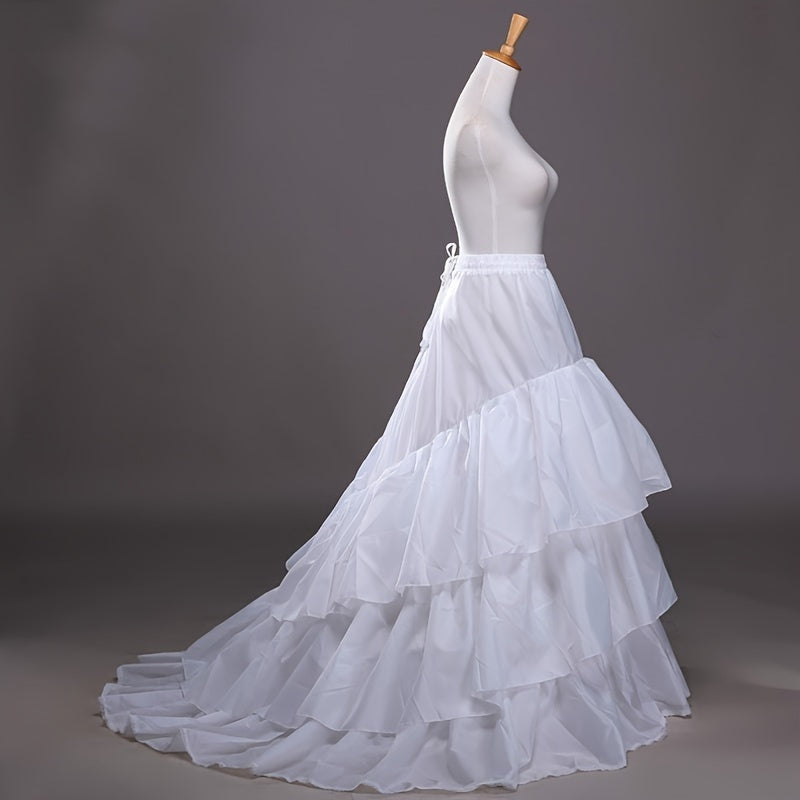 White lotus skirt/Petticoat on a standing mannequin White