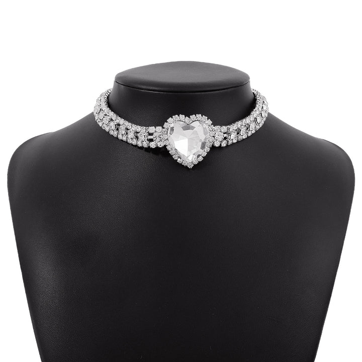 A woman wearing a Maramalive™ Fashion Popular Love Alloy Necklace.