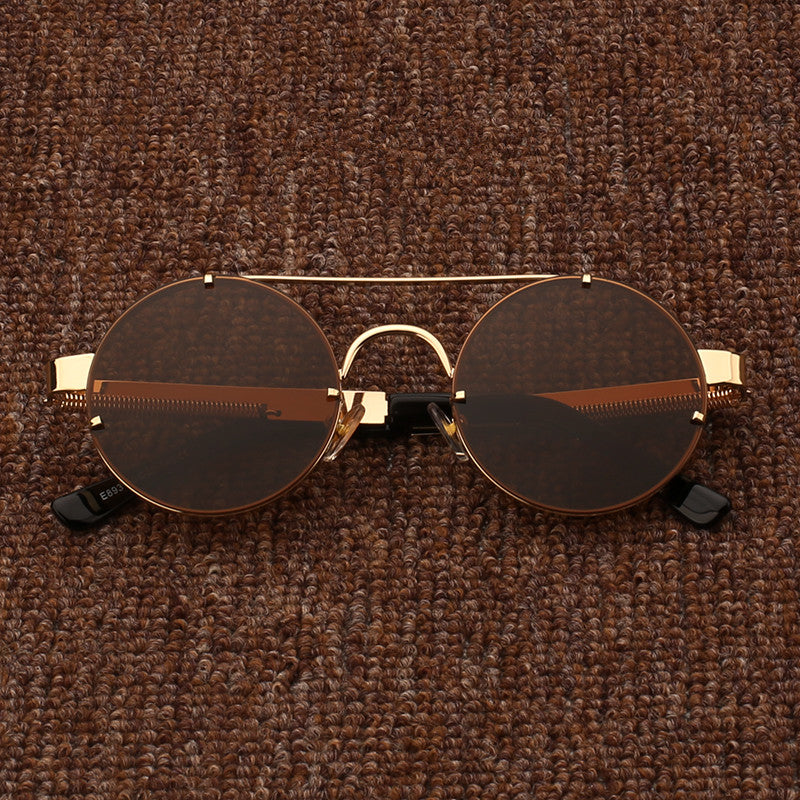 A pair of Steampunk retro glasses on a carpet. Brand: Maramalive™.