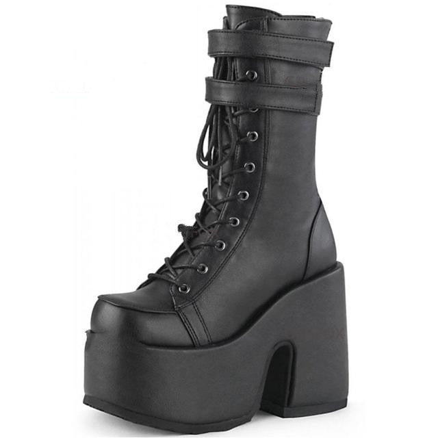 Gothic style platform women's boots