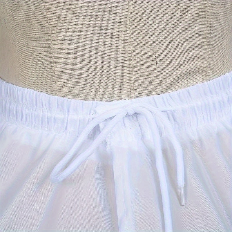 1PC Elegant Lotus Leaf Trailing Wedding Skirt Bustle Three Layers Of Petticoat Adjustable Waist Fluffy Petticoat