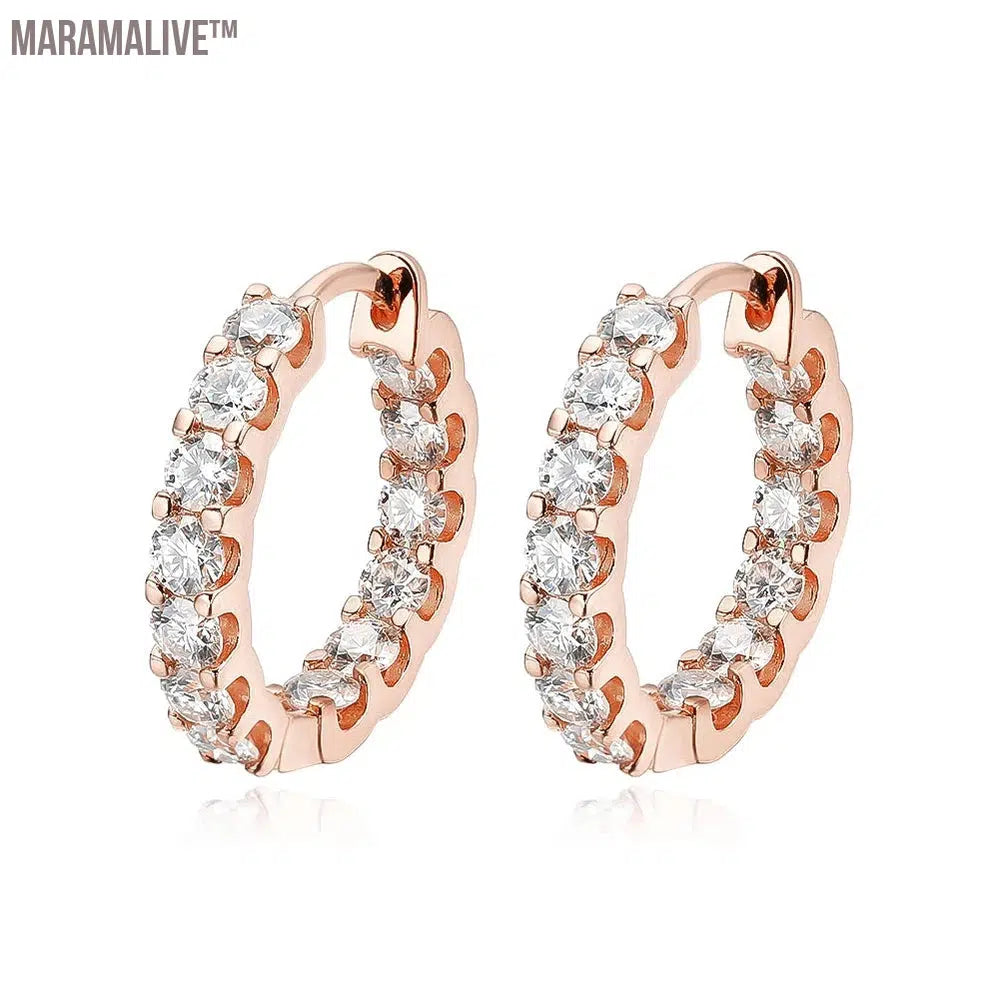 925 Silver Moissanite Wedding Earrings Gift for Women