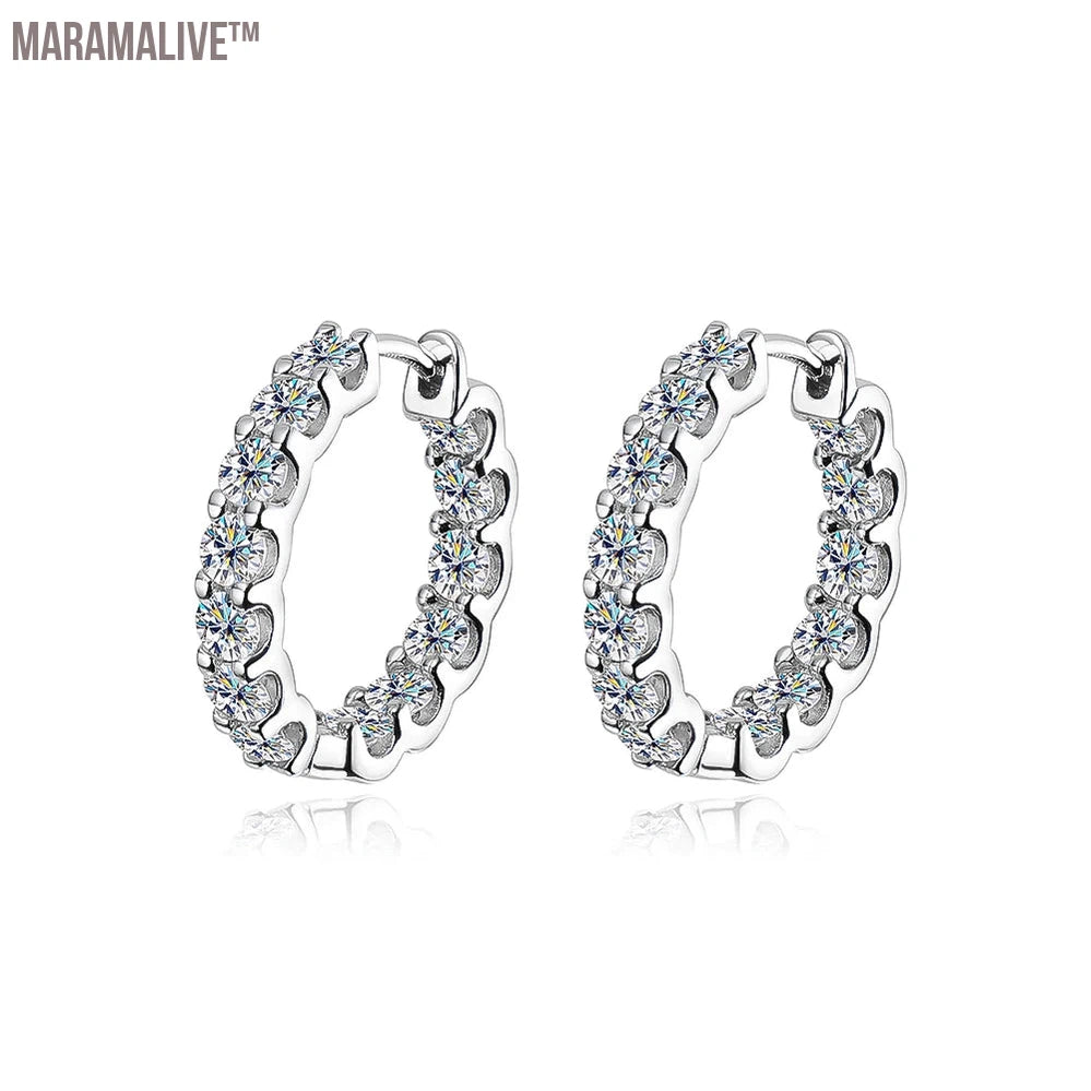 925 Silver Moissanite Wedding Earrings Gift for Women