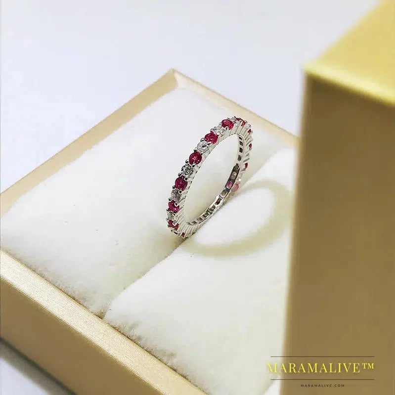 925 Sterling Silver Sapphire Ruby Emerald Created Moissanite Gemstone Wedding Engagement Romantic Rings Fine Jewelry