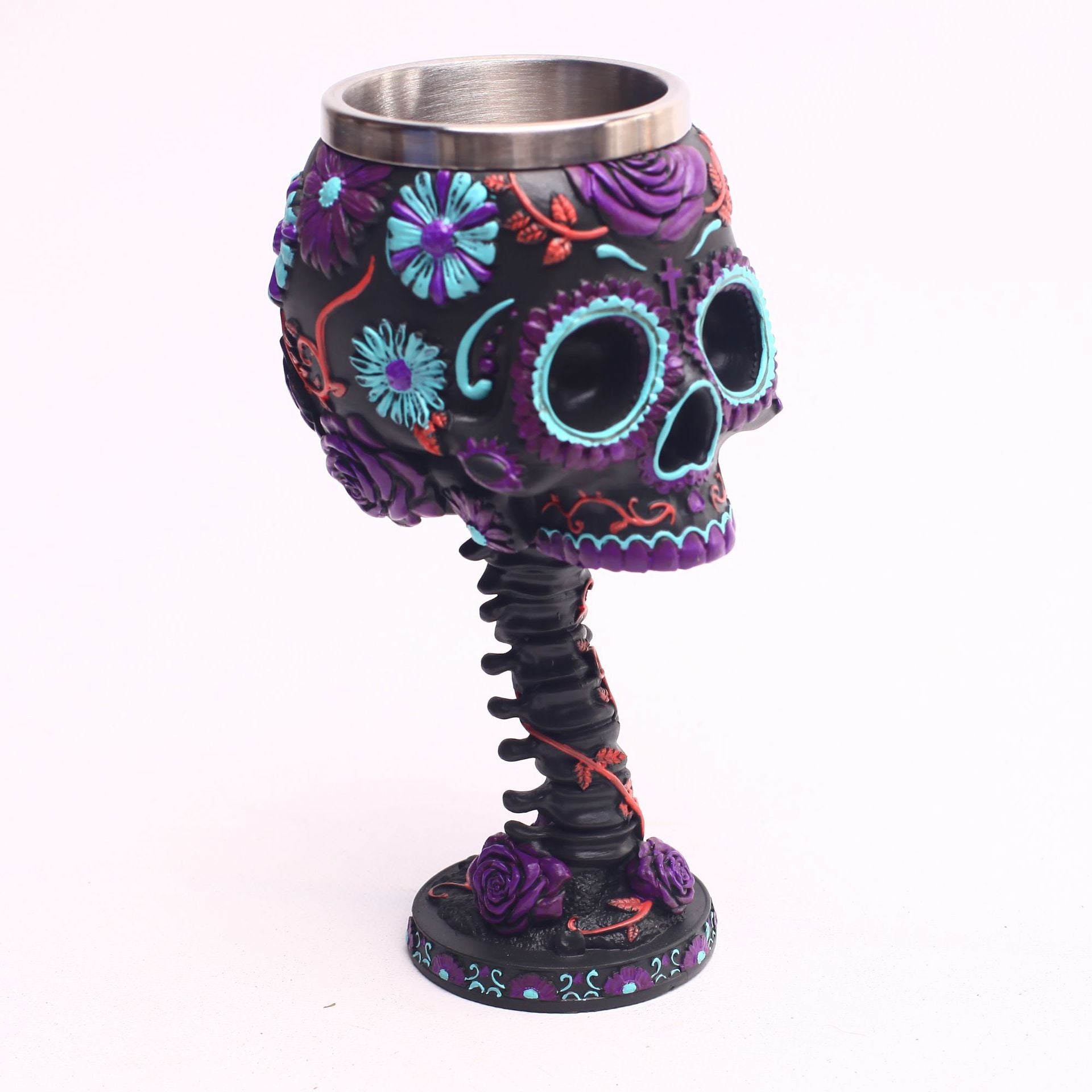 Day of the dead Skull Glass wine goblet by Maramalive™.