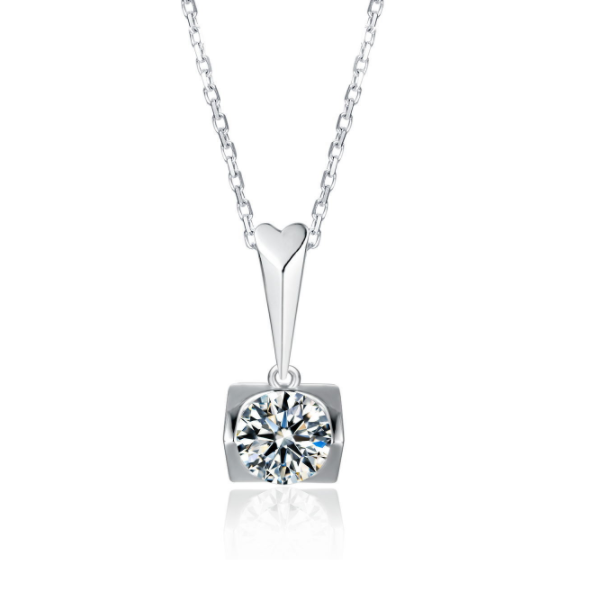 A Maramalive™ Beautiful S925 Sterling Silver Inlaid Moissanite Stud Necklace Two Piece Set - A Sparkle as Radiant as Your Love.