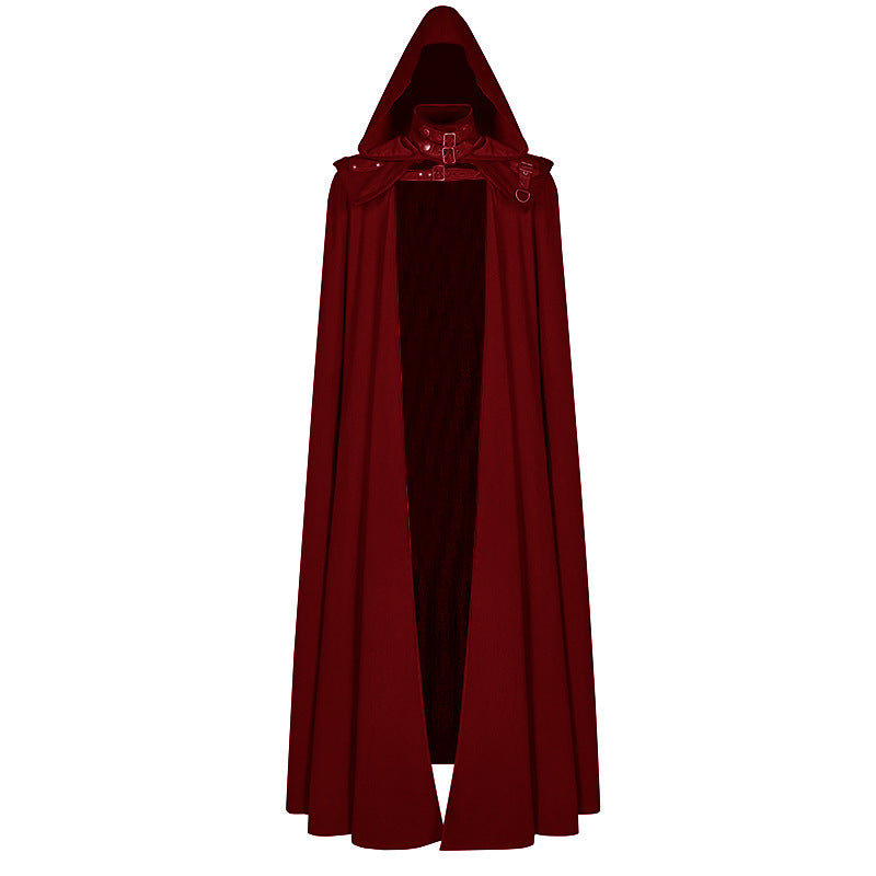 A Cloak of Shadows - Men's And Women's Gothic Halloween Hooded Jacket Robes by Maramalive™ on a mannequin.