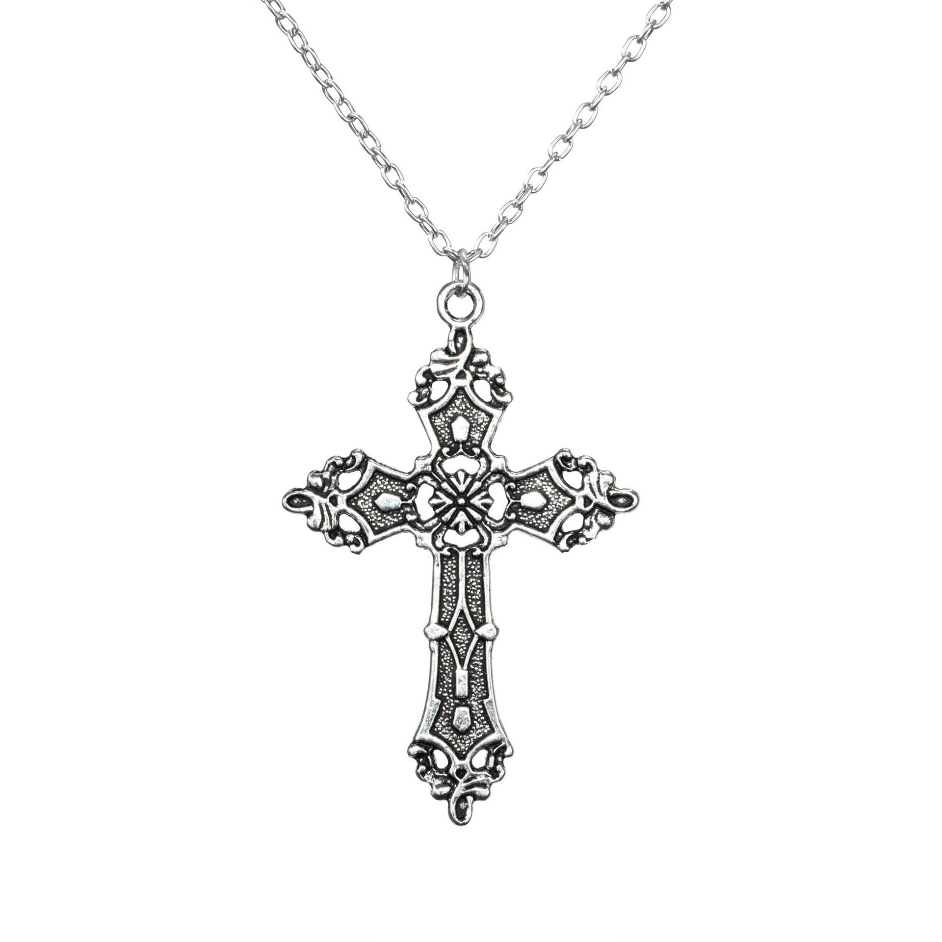 A Vintage Gothic Cross Necklace on a chain from Maramalive™.