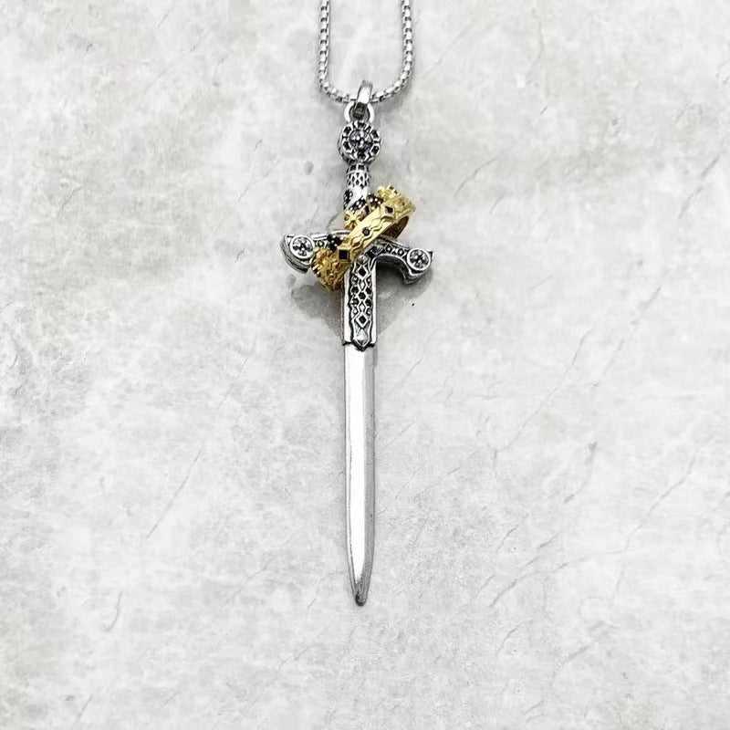 Vintage Exaggerated And Personalized Gothic Sword Pendant Fashion Creative Punk Necklace