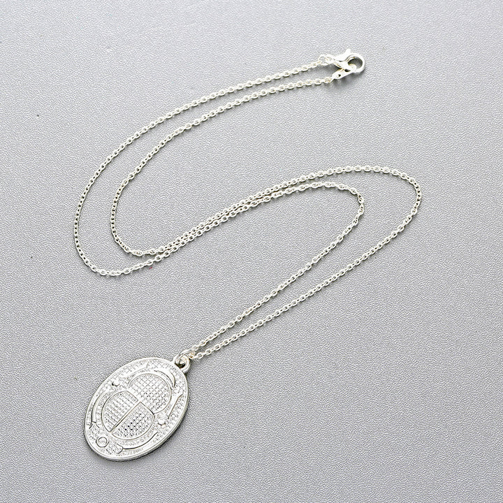 Retro Minimalist Pendant Necklace in sterling silver from Maramalive™.