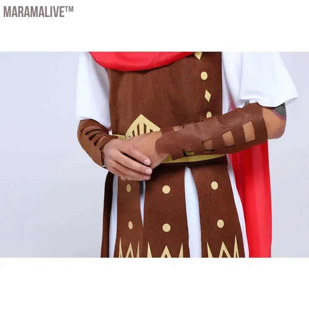 Adult Men Greek Roman Warrior Gladiator Costume Knight Julius Caesar Costumes Halloween Carnival Mardi Gras Fancy Dress Umorden