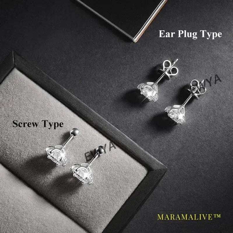 Affordable Silver Moissanite Studs - Elegant Jewelry