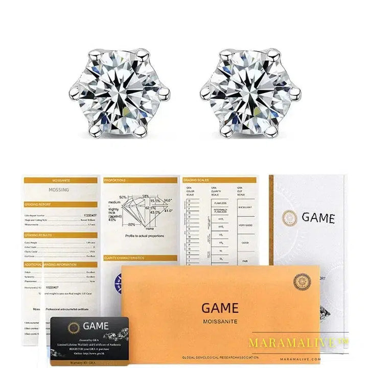 Affordable Silver Moissanite Studs - Elegant Jewelry