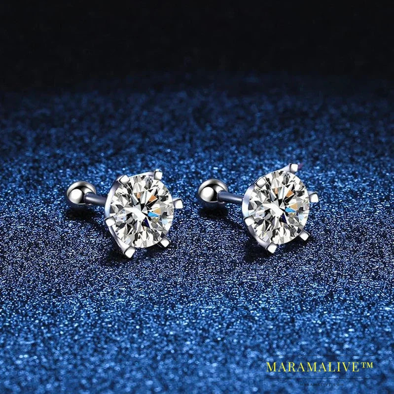 Affordable Silver Moissanite Studs - Elegant Jewelry