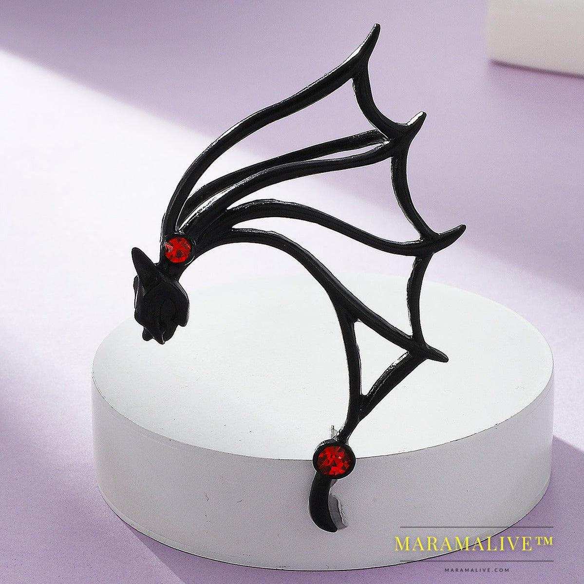 Alloy Flying Dragon Earrings Goth Punk Personality Without Holes