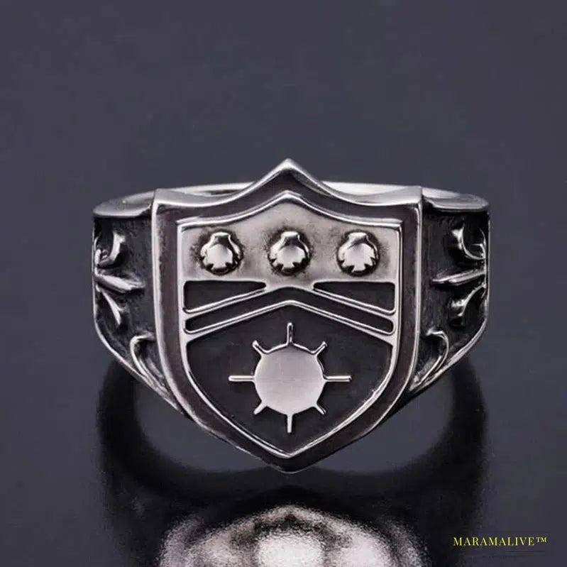 Anime HITMAN REBORN! Vongola Famiglia Pengo Column Ring - Unisex Retro Gothic Cosplay Jewelry