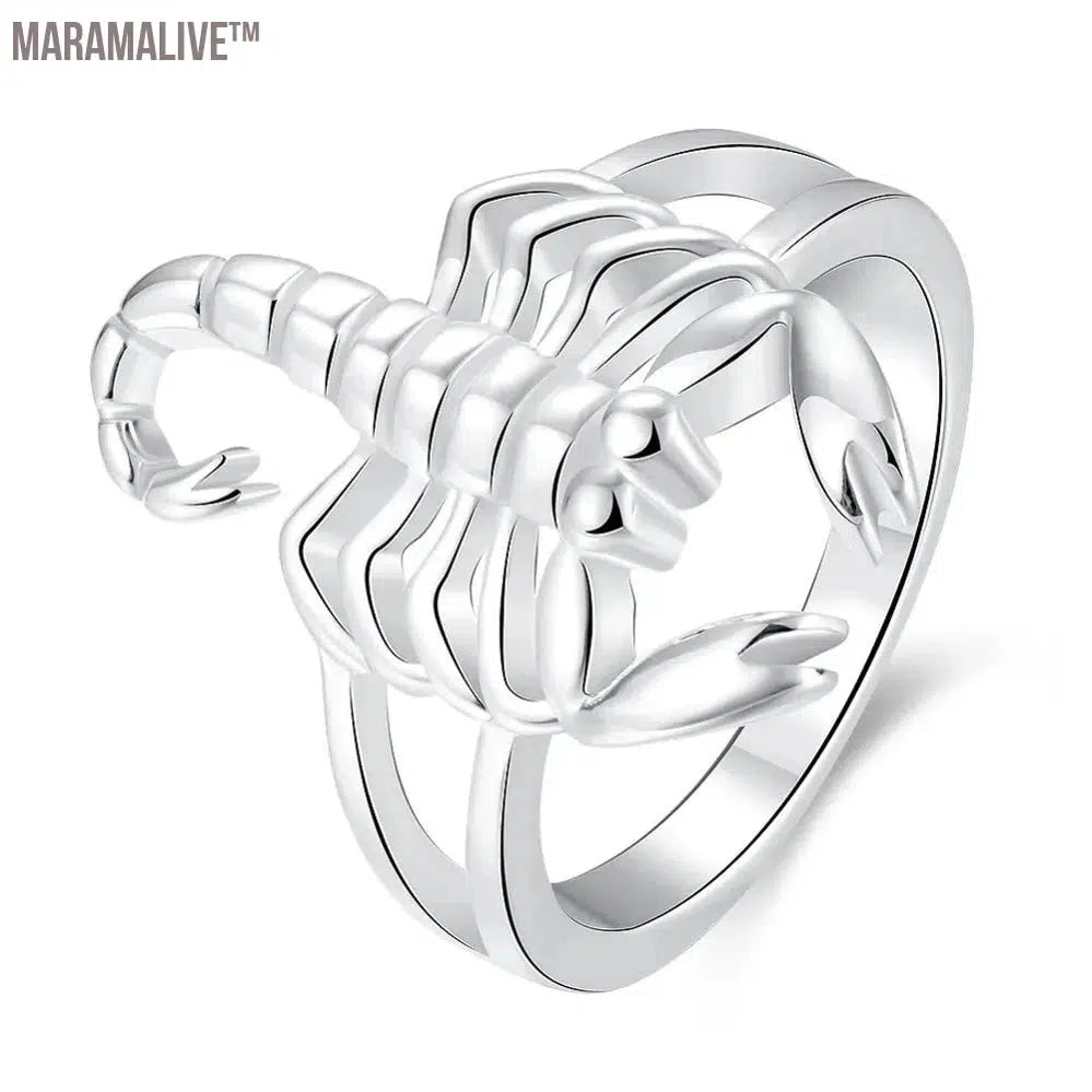 Beautiful ring Fashion fashion Scorpion 925 Sterling Silver NICE women Domineering Lady Ring jewelry Classical gift