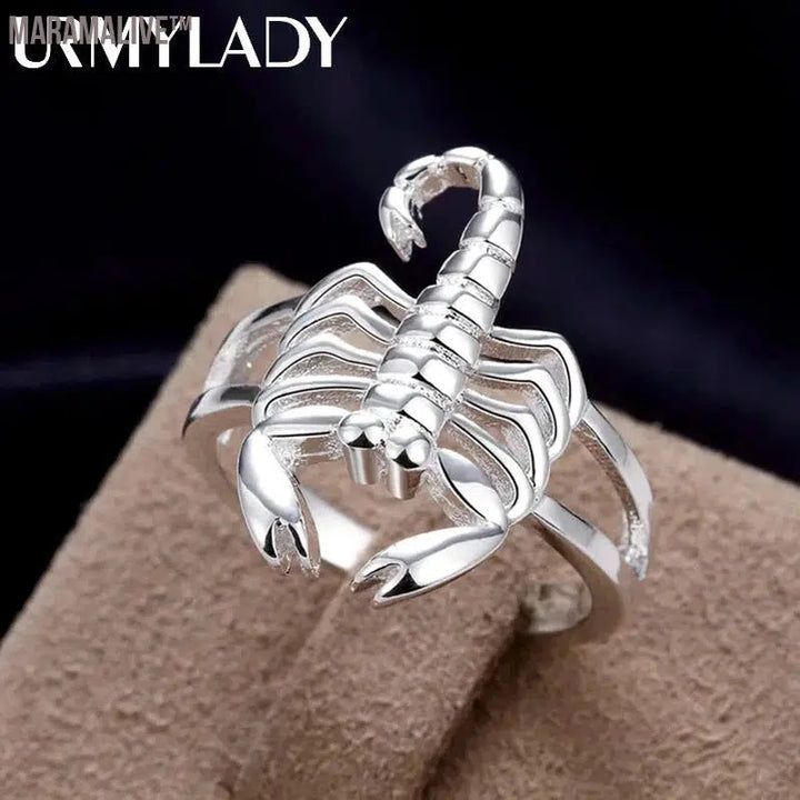 Beautiful ring Fashion fashion Scorpion 925 Sterling Silver NICE women Domineering Lady Ring jewelry Classical gift