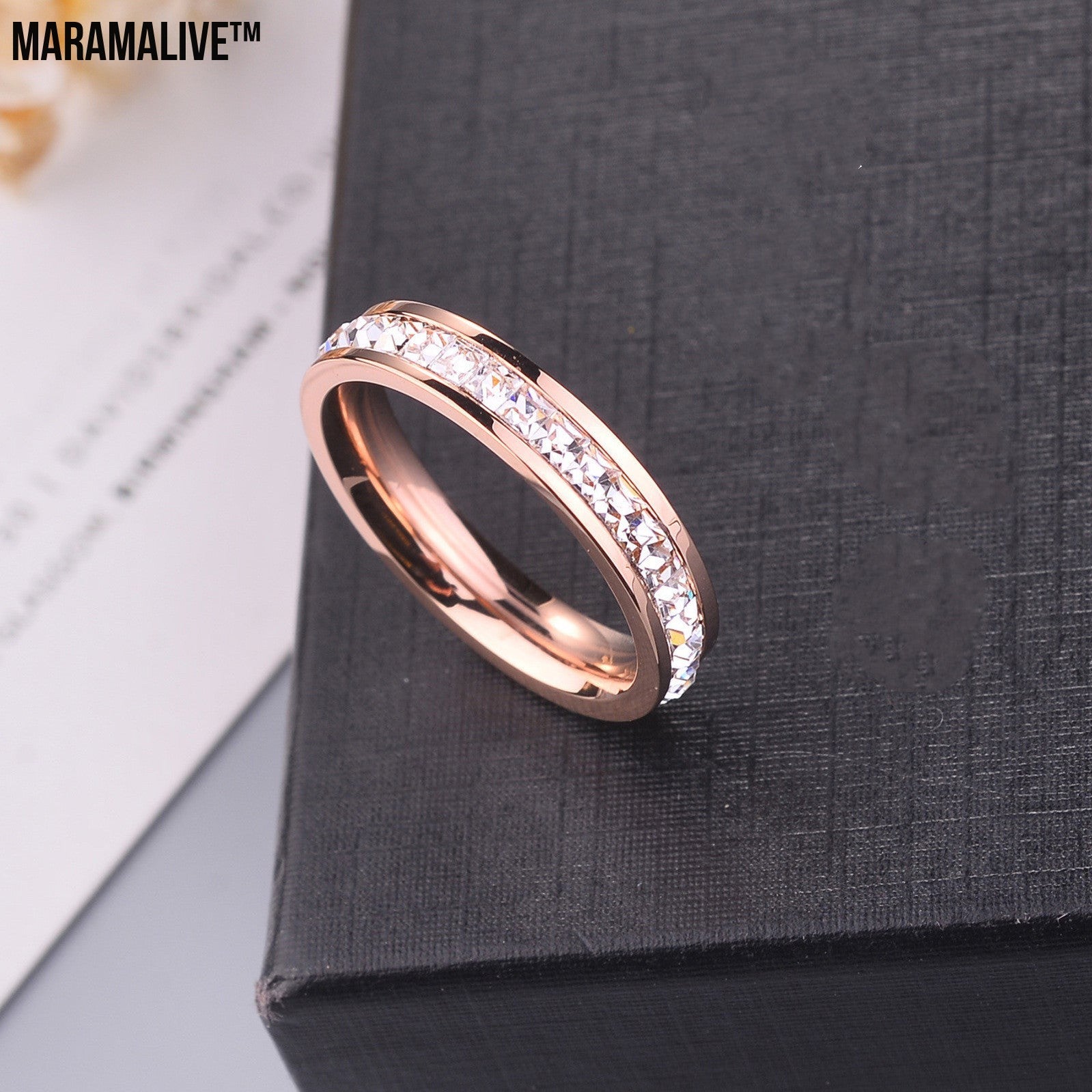 Behold the Ultimate Statement of Elegance and Style - Titanium steel ring personality plated 18 rose gold So Gorgeous