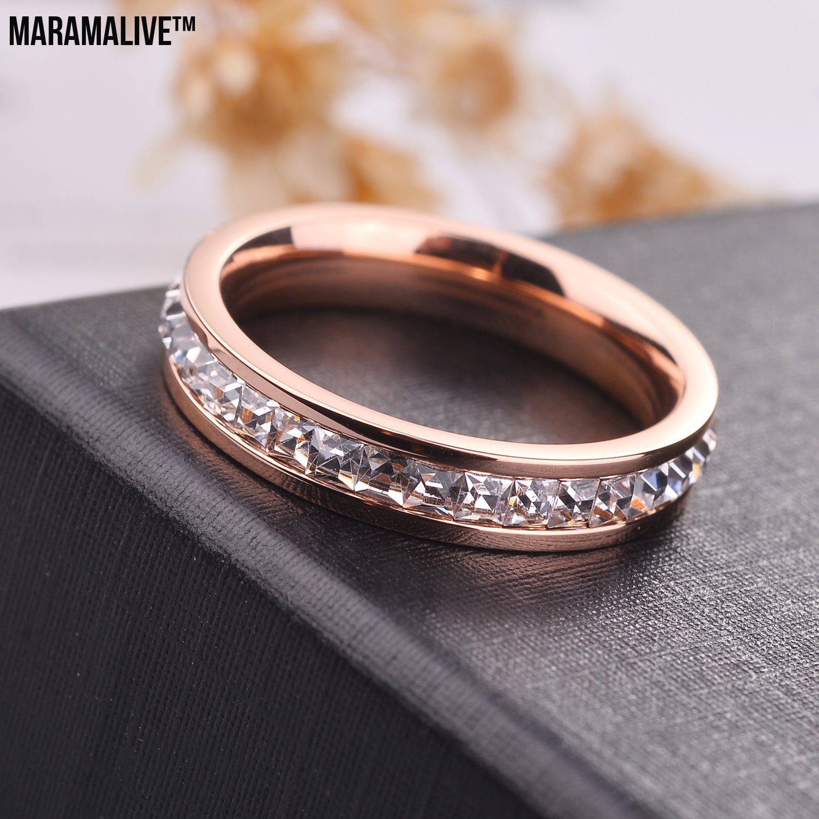 Behold the Ultimate Statement of Elegance and Style - Titanium steel ring personality plated 18 rose gold So Gorgeous