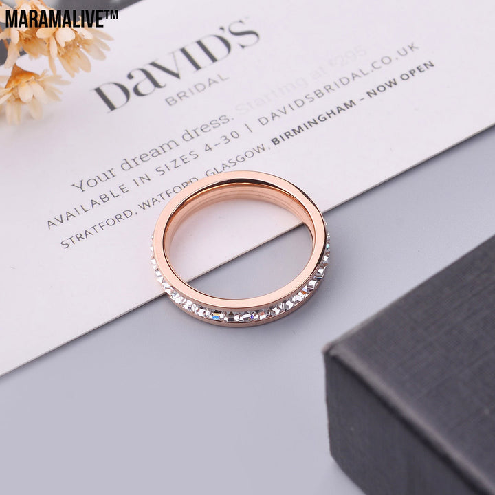 Behold the Ultimate Statement of Elegance and Style - Titanium steel ring personality plated 18 rose gold So Gorgeous