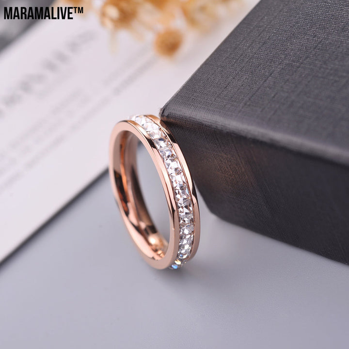 Behold the Ultimate Statement of Elegance and Style - Titanium steel ring personality plated 18 rose gold So Gorgeous