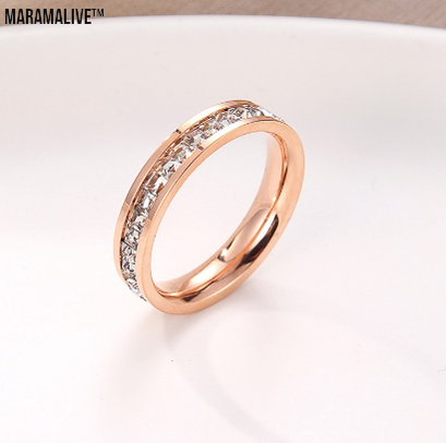 Behold the Ultimate Statement of Elegance and Style - Titanium steel ring personality plated 18 rose gold So Gorgeous