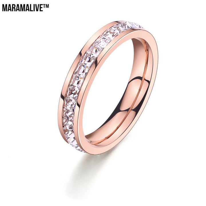 Behold the Ultimate Statement of Elegance and Style - Titanium steel ring personality plated 18 rose gold So Gorgeous