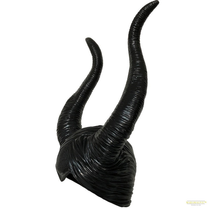 Big Black Ox Horns Witch Hat Headpiece Headgear Queen Cosplay Women Halloween Costumes Anime Headdress Party Props