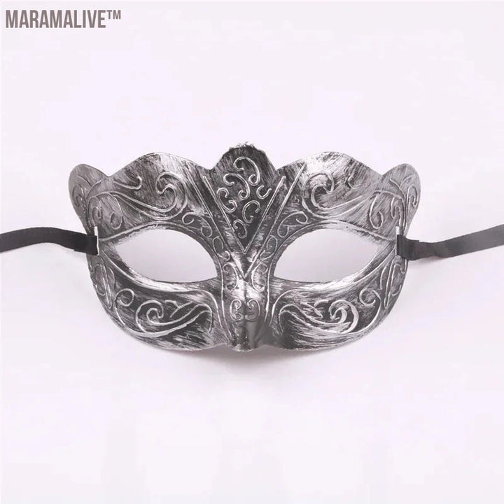 Black Gold Skull Metal Mask Halloween Rhinestone Half Face Venetian Masquerade Men White Women Skull Filigree Party Mask