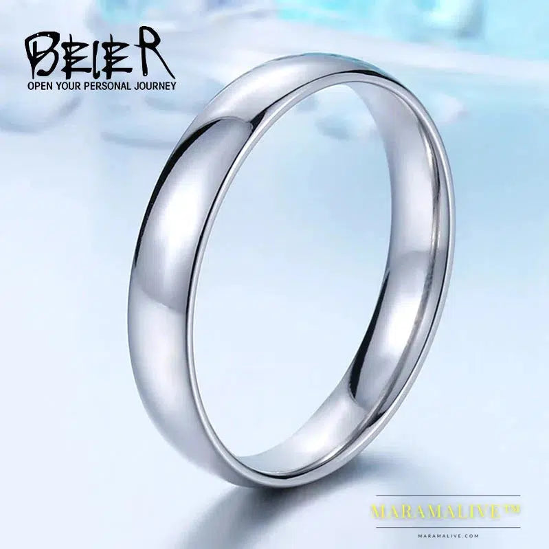 Black and White Blue Gold Men's Elegant Jewelry Ring