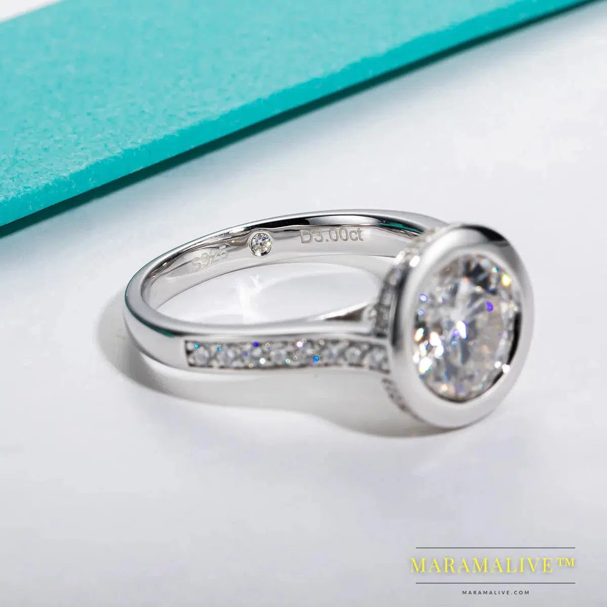 Brilliant Moissanite Silver Engagement Rings