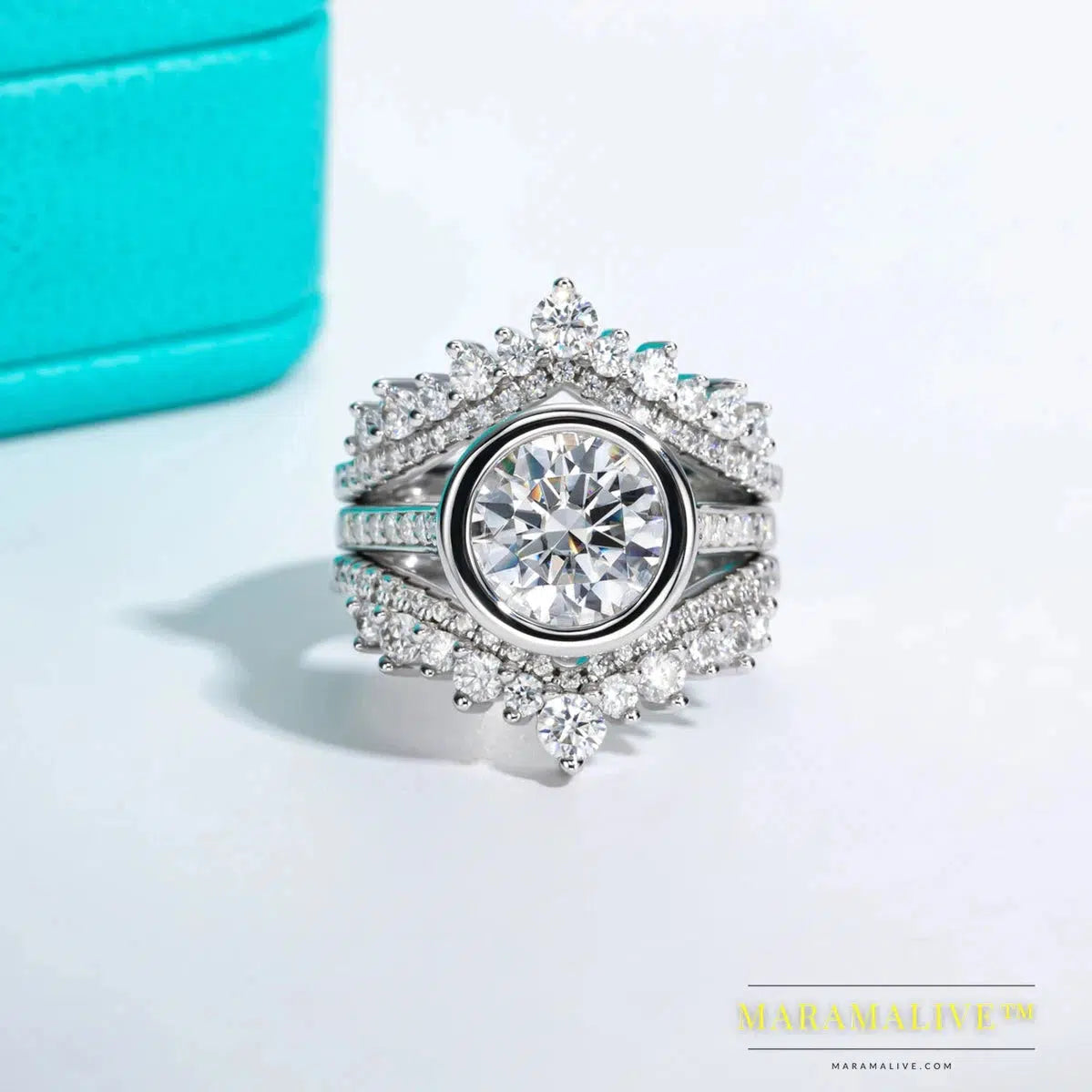 Brilliant Moissanite Silver Engagement Rings