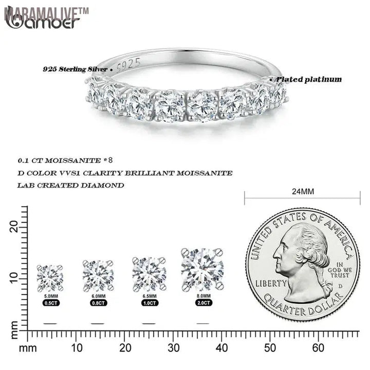 Brilliant Moissanite Wedding or Eternity Rings: A Forever Wedding Band